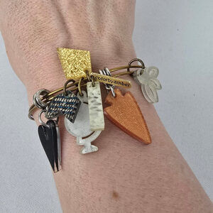 Color by Amber Gold Tone Charm Bracelet